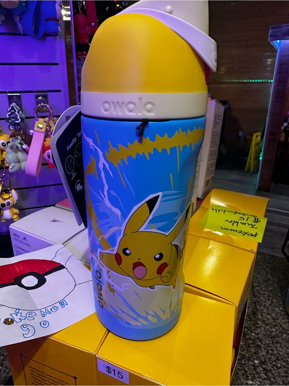 owala Kids Pikachu Water Bottle - Yellow/Blue